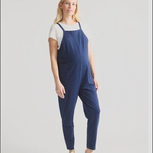 Quince Maternity Cotton Overalls XL